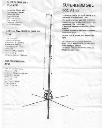 Antenna CB Lemm AT-92 nuova