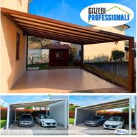 Gazebo pensilina 6x4 pesante copertura PVC auto