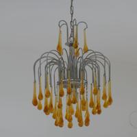 Lampadario vetro Murano originale Venini anni '40