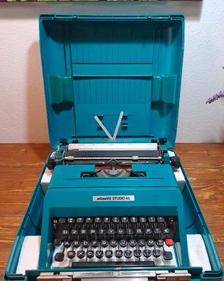 Macchina da scrivere Olivetti Studio 45 turchese 