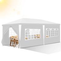 Gazebo per feste  3x6 metri, bianco con pareti