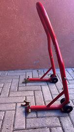 Cavalletto alza moto posteriore a forchetta