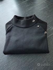 Felpa donna nera collo alto - taglia S