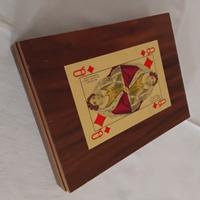 scatola per carte da gioco vintage