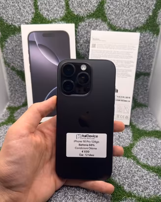 IPhone 16 Pro 128gb nero - Garanzia 12 Mesi