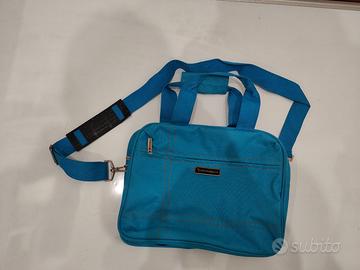 borsa azzurra pittarello 31x25 cm nuova