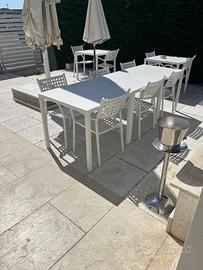 Tavolini e sedie metallo