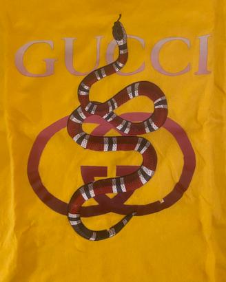 T shirt gialla G.U.C.C.I. Replica taglia M