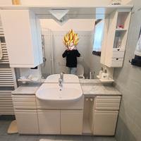 Mobile per bagno con specchio e lavabo