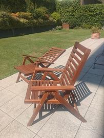 Sdraio in legno pieghevoli da giardino