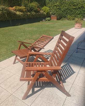 Sdraio in legno pieghevoli da giardino