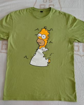 Maglietta T-shirt Homer Simpson Siepe The Simpson