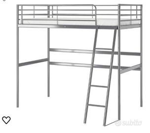 Letto a sopparlco ikea 1 piazza e mezza