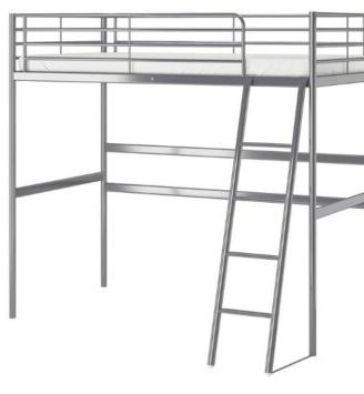 Letto a sopparlco ikea 1 piazza e mezza