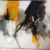 Grande quadro astratto olio su tela