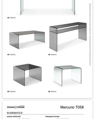 Tavolino in cristallo Divani & Divani by Natuzzi