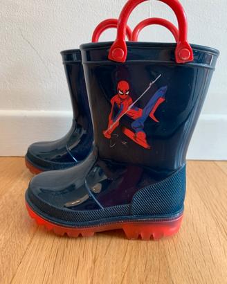Stivaletti da pioggia Spiderman con luci