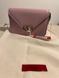 Borsa in pelle Rosa Valentino con tracolla, nuova