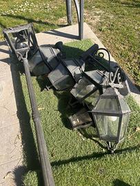 Luci esterno giardino in ferro 6 pz