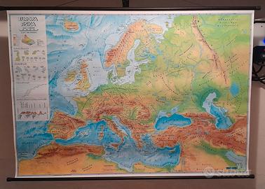 Carta geografica Europa 