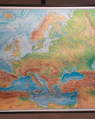 Carta geografica Europa 