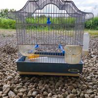 Gabbia per pappagalli bianca