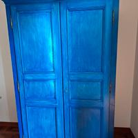 Armadio legno blu