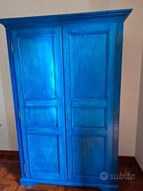 Armadio legno blu
