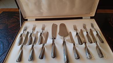 posate per dolci bagnate argento vintage anni 70