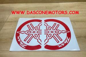 2 adesivi scudo tmax 500 530 560 ROSSO ROSSI