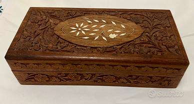 Portagioie Vintage Intagliato a Mano  Indiano