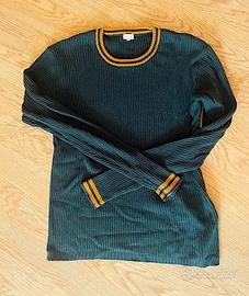 Maglione blu marino a costine