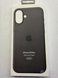 Cover apple iphone 16 plus silicone colore grigio