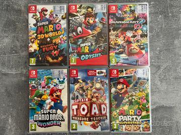 Switch Oled 6 giochi 2 joycon custodia e pellicola