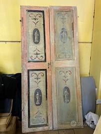 6 Porte antiche dipinte anni 700