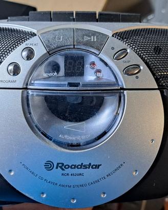 Stereo portatile radio cassetta cd roadstar