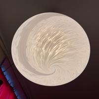 Lampadario globo in vetro di Murano anni 80