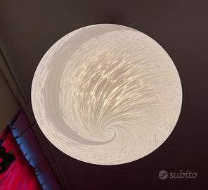 Lampadario globo in vetro di Murano anni 80