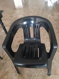 Sedie in plastica (colore nero)