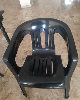 Sedie in plastica (colore nero)