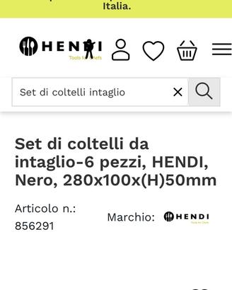 Set  6pz da intaglio frutta e verdura Hendi .