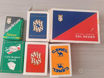 Lotto Carte da Gioco Vintage Dal Negro e Camel