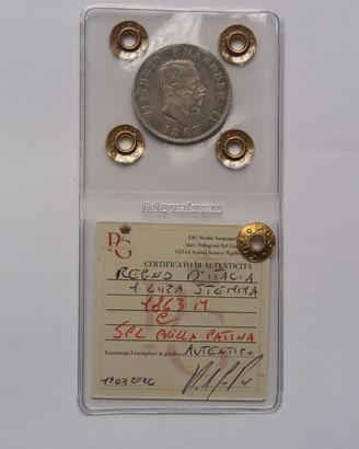 Vit.em.II 1 lira 1863 Milano spl