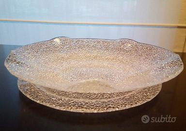 CENTROTAVOLA E VASSOIO MARCHIO IVV VETRO