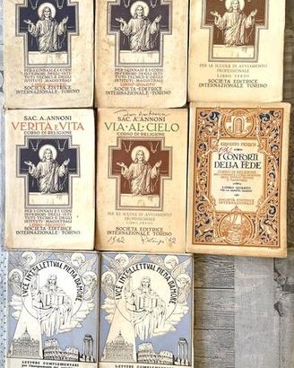 N. 8 VOLUMI A TEMA RELIGIOSO PER STUDENTI ANNI 40