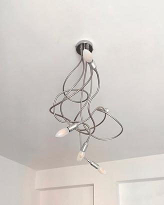 Lampadario acciaio 5 luci