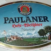 targa metallica birra vintage 