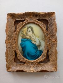 Quadretto capoletto "Madonna con bambino" anni '60