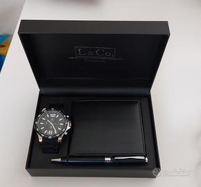 Set Orologio, Portafoglio e Biro L&Co Timepieces