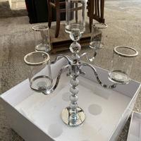Candeliere Cristallo "Ottaviani" 5 fiamme h cm 55